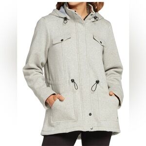 NWT Hurley Gray Hooded Fleece Anorak Jacket Size‎ L